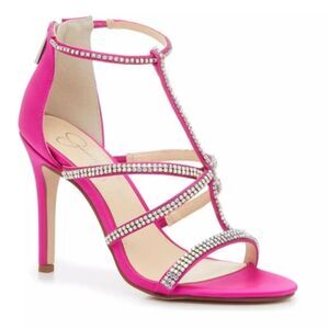 BRAND NEW JESSICA SIMPSON WOMEN'S SIDRA  RHINESSTONE STILETTO HEEL SANDAL R3